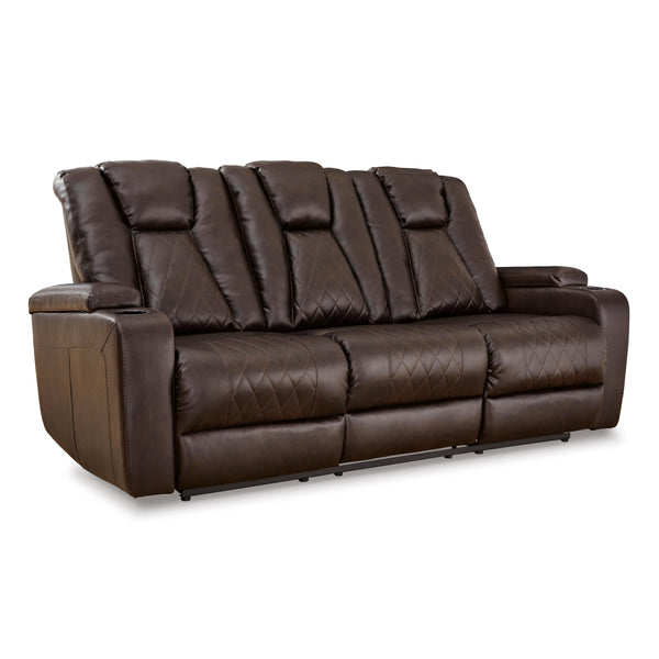 Signature Design by Ashley Mancin Reclining Leather Look Sofa 2970389 IMAGE 1