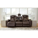 Signature Design by Ashley Mancin Reclining Leather Look Sofa 2970389 IMAGE 6
