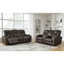 Signature Design by Ashley Mancin Reclining Leather Look Loveseat 2970394 IMAGE 10