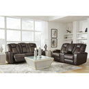 Signature Design by Ashley Mancin Reclining Leather Look Loveseat 2970394 IMAGE 11