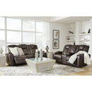 Signature Design by Ashley Mancin Reclining Leather Look Loveseat 2970394 IMAGE 12