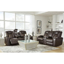 Signature Design by Ashley Mancin Reclining Leather Look Loveseat 2970394 IMAGE 15