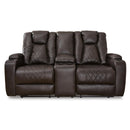 Signature Design by Ashley Mancin Reclining Leather Look Loveseat 2970394 IMAGE 3