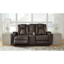 Signature Design by Ashley Mancin Reclining Leather Look Loveseat 2970394 IMAGE 6