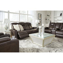 Signature Design by Ashley Mancin Reclining Leather Look Loveseat 2970394 IMAGE 7