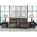 Signature Design by Ashley Game Plan Power Reclining Leather Loveseat U1520518 IMAGE 5