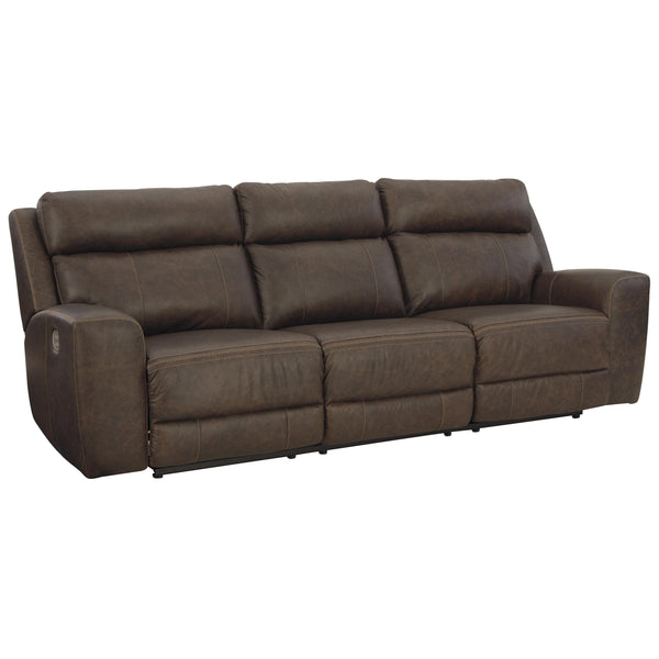 Signature Design by Ashley Roman Power Reclining Leather Match Sofa U2540115 IMAGE 1