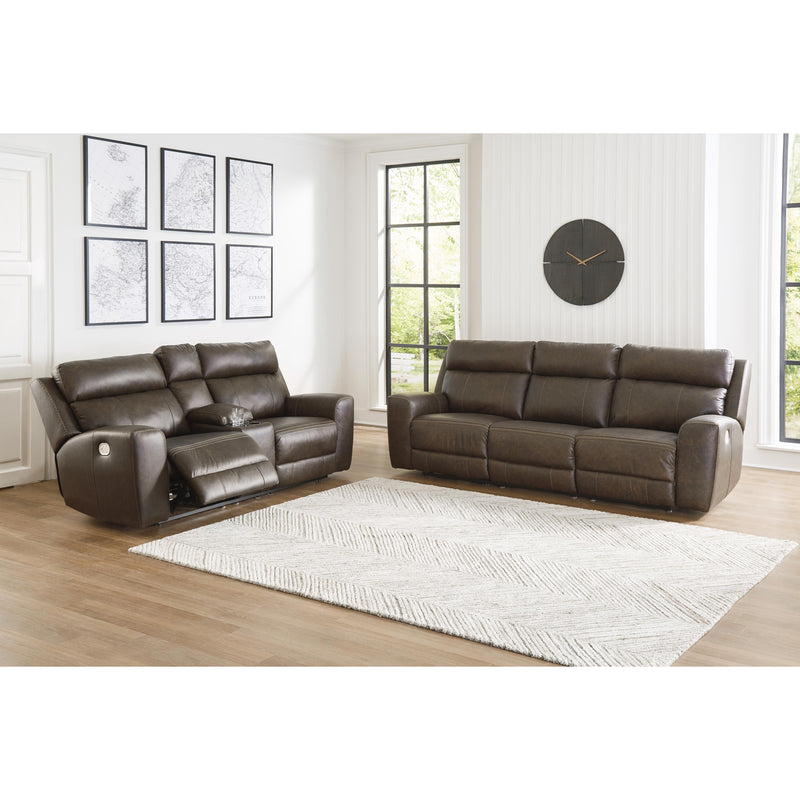 Signature Design by Ashley Roman Power Reclining Leather Match Loveseat U2540118 IMAGE 11