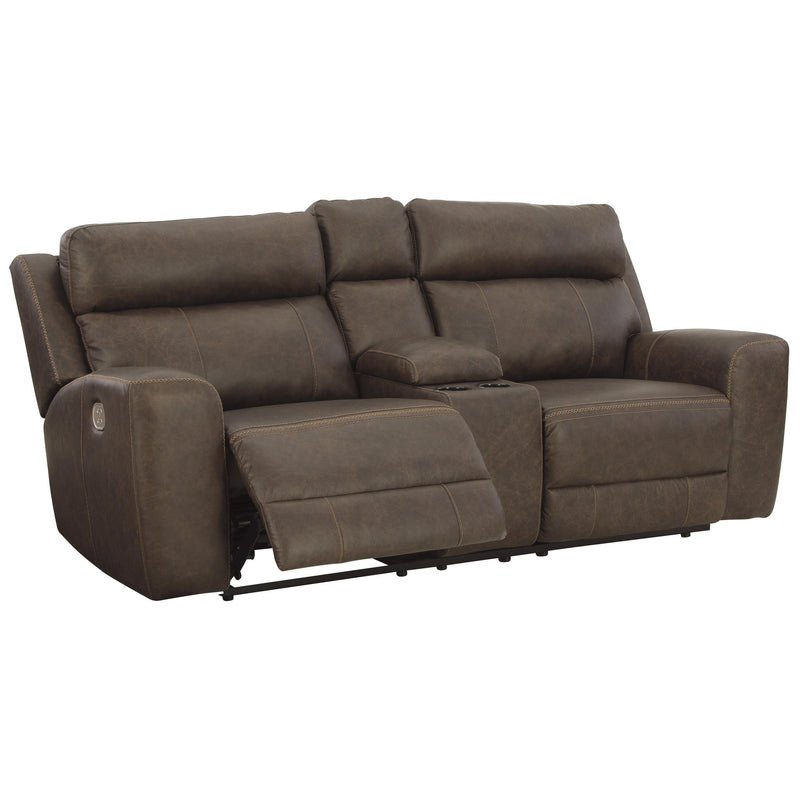 Signature Design by Ashley Roman Power Reclining Leather Match Loveseat U2540118 IMAGE 2