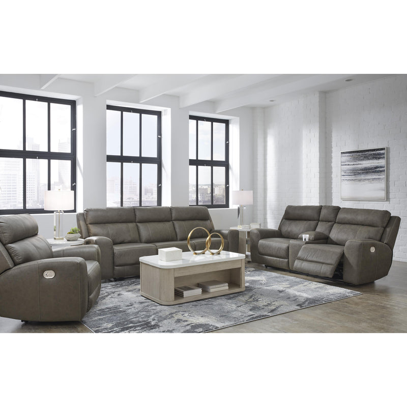 Signature Design by Ashley Roman Power Reclining Leather Match Sofa U2540215 IMAGE 11