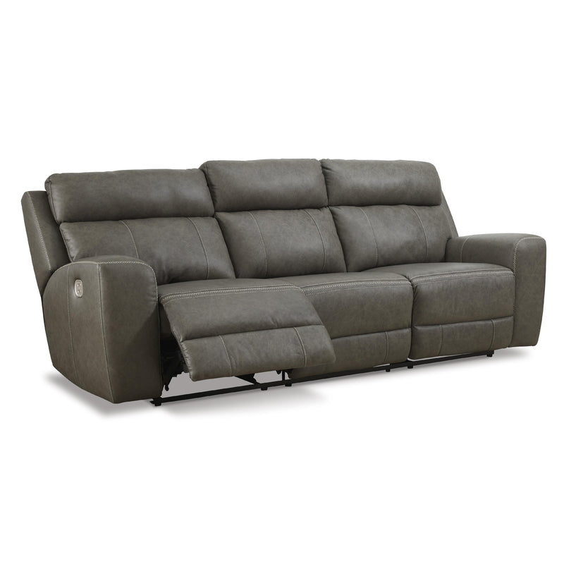 Signature Design by Ashley Roman Power Reclining Leather Match Sofa U2540215 IMAGE 2