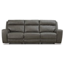 Signature Design by Ashley Roman Power Reclining Leather Match Sofa U2540215 IMAGE 3