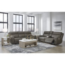 Signature Design by Ashley Roman Power Reclining Leather Match Sofa U2540215 IMAGE 9