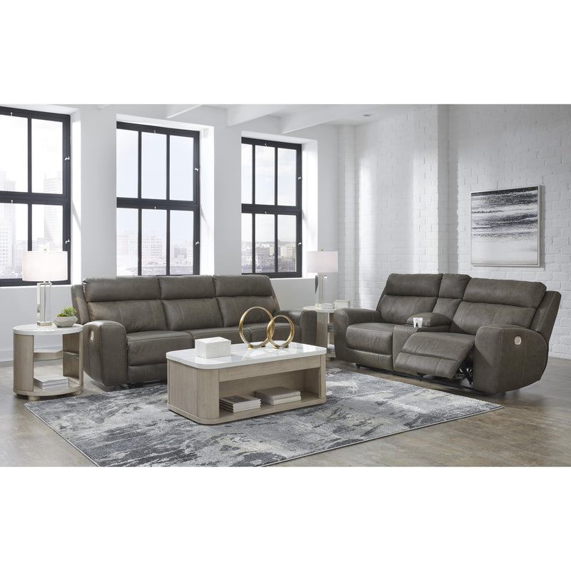 Signature Design by Ashley Roman Power Reclining Leather Match Sofa U2540215 IMAGE 9