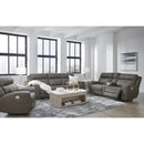 Signature Design by Ashley Roman Power Reclining Leather Match Loveseat U2540218 IMAGE 13
