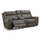 Signature Design by Ashley Roman Power Reclining Leather Match Loveseat U2540218 IMAGE 2