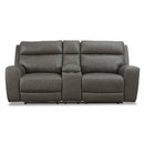 Signature Design by Ashley Roman Power Reclining Leather Match Loveseat U2540218 IMAGE 3