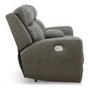 Signature Design by Ashley Roman Power Reclining Leather Match Loveseat U2540218 IMAGE 4