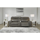Signature Design by Ashley Roman Power Reclining Leather Match Loveseat U2540218 IMAGE 7