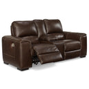 Signature Design by Ashley Alessandro U2550218 Power Reclining Loveseat with Console and Adjustable Headrest IMAGE 2