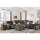 Signature Design by Ashley Salvatore Power Reclining Leather 5 pc Sectional U2630158/U2630131/U2630177/U2630146/U2630162 IMAGE 4