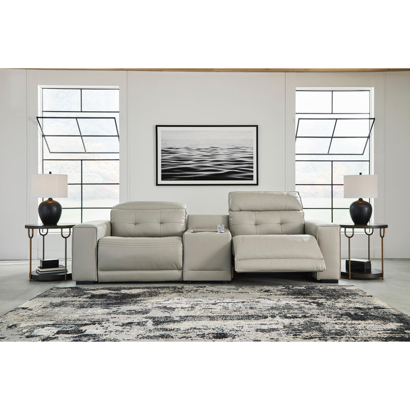 Signature Design by Ashley Leadman Power Reclining Leather Look Loveseat 2330260/2330258/2330262 IMAGE 2