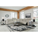 Signature Design by Ashley Leadman Power Reclining Leather Look 5 pc Sectional 2330258/2330246/2330277/2330231/2330262 IMAGE 4