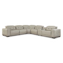 Signature Design by Ashley Leadman Power Reclining Leather Look 6 pc Sectional 2330258/2330246/2330277/2330231/2330260/2330262 IMAGE 1