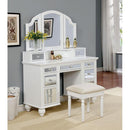 Furniture of America Tracy Vanity Set CM-DK6162WH IMAGE 1