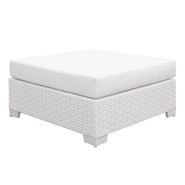 Furniture of America Somani Fabric Ottoman CM-OS2128WH-F IMAGE 1