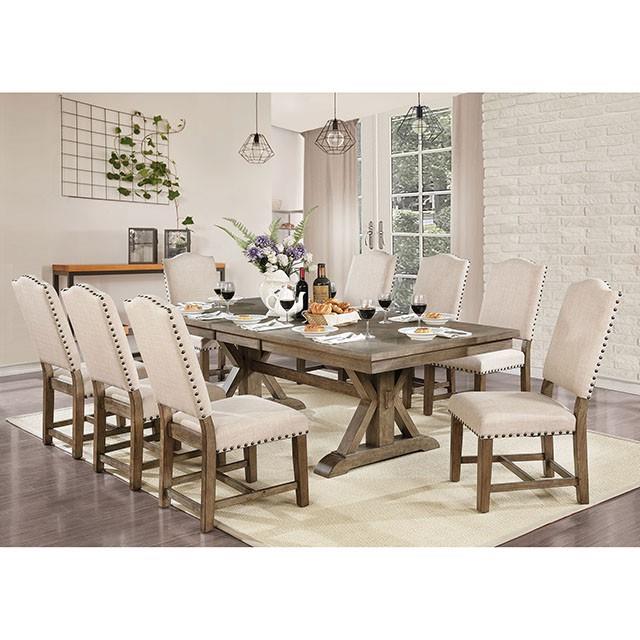 Furniture of America Julia Dining Table with Pedestal Base CM3014T-TABLE IMAGE 2