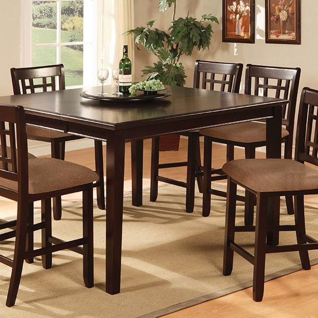 Furniture of America Square Central Park Counter Height Dining Table CM3100PT IMAGE 1