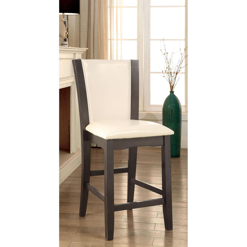 Furniture of America Round Manhattan Counter Height Dining Table CM3710GY-PT-TABLE IMAGE 2