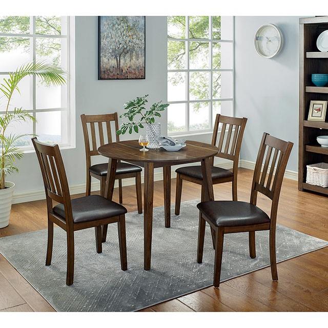 Furniture of America Round Blackwood Dining Table CM3771RT-5PK IMAGE 2