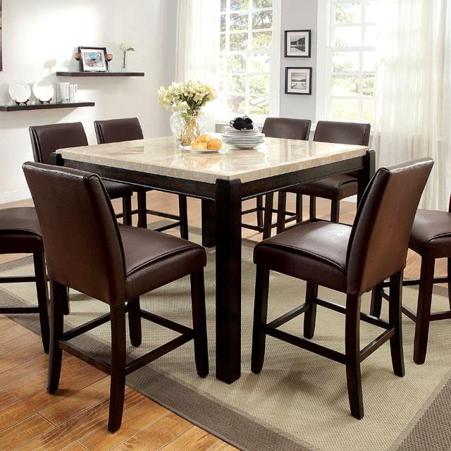 Furniture of America Square Gladstone Counter Height Dining Table CM3823PT IMAGE 2