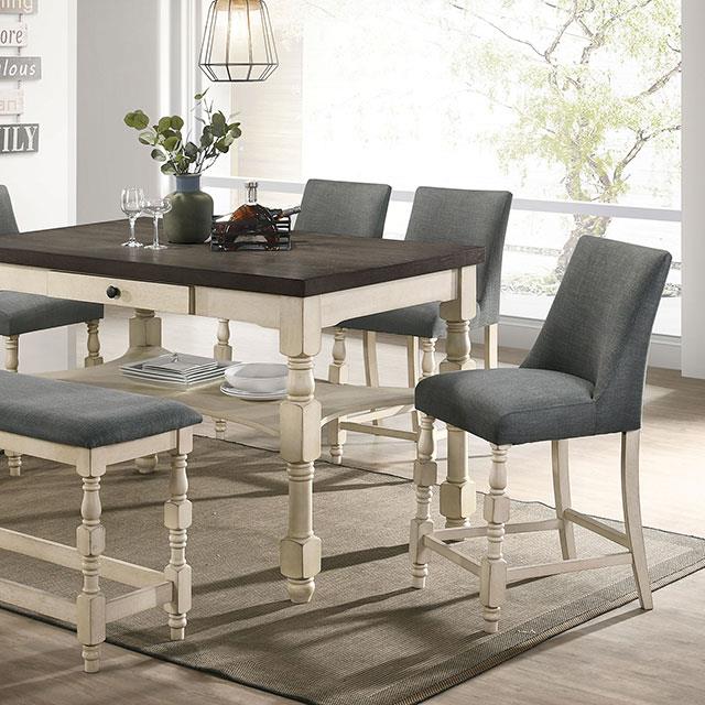 Furniture of America Plymouth Counter Height Dining Table CM3979PT IMAGE 1