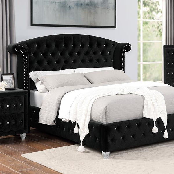 Furniture of America Zohar King Upholstered Platform Bed CM7130BK-EK-BED IMAGE 1