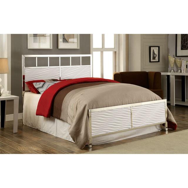  Furniture of America Calvin CM7131WH-Q Queen Bed IMAGE 1