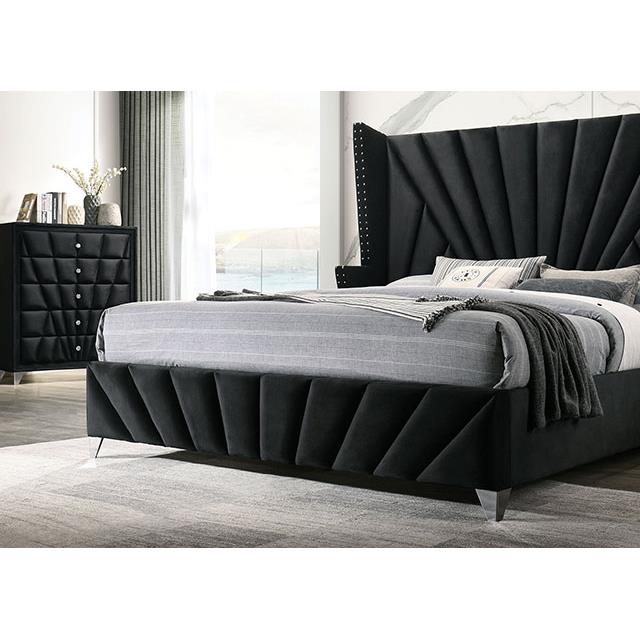 Furniture of America Carissa King Upholstered Platform Bed CM7164BK-EK-BED IMAGE 4