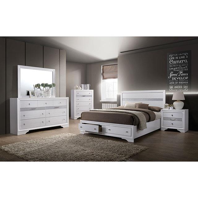 Furniture of America Chrissy Queen Panel Bed with Storage CM7552Q-BED IMAGE 1