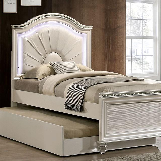 Furniture of America Allie Twin Upholstered Panel Bed CM7901T-BED IMAGE 1