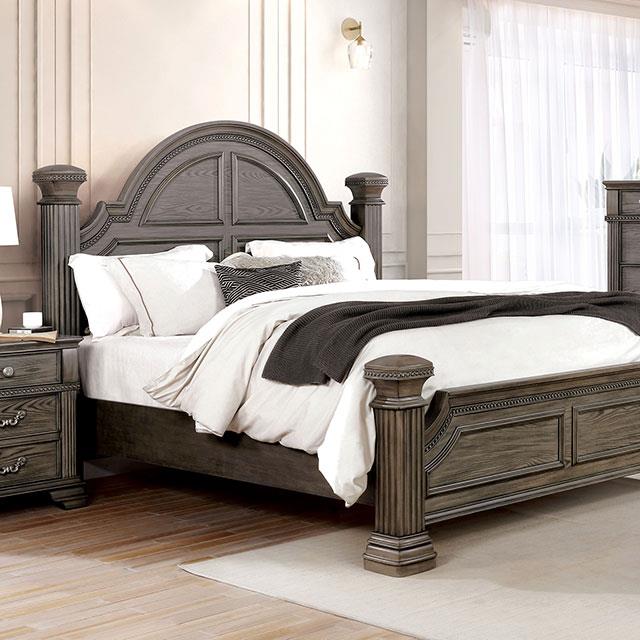 Furniture of America Pamphilos King Poster Bed FOA7144GY-EK-BED IMAGE 1