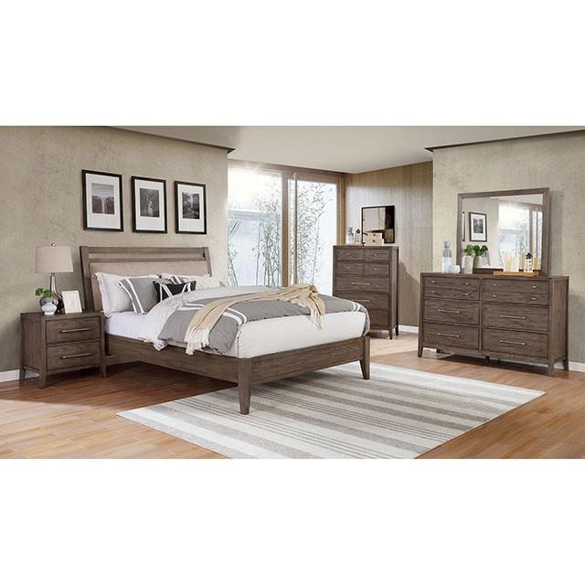 Furniture of America Tawana Queen Upholstered Panel Bed FOA7918Q-BED IMAGE 2