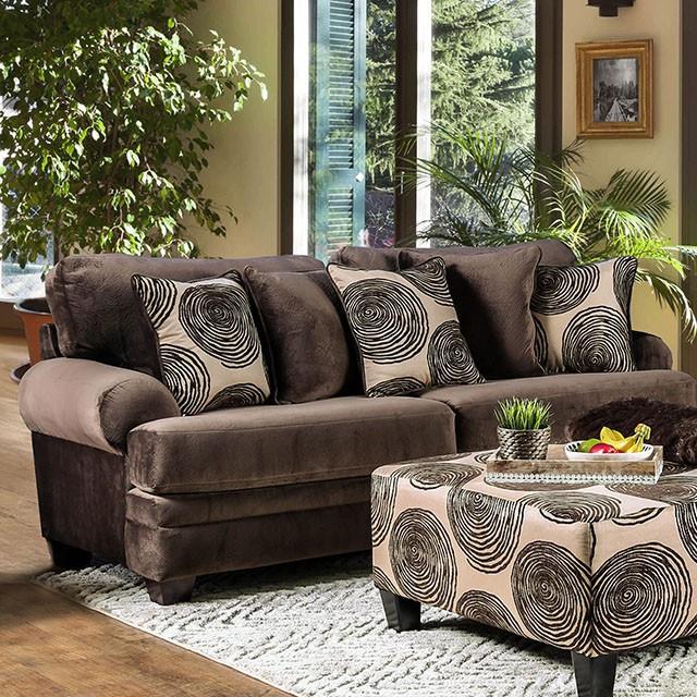 Furniture of America Bonaventura Stationary Fabric Sofa SM5142BR-SF IMAGE 5