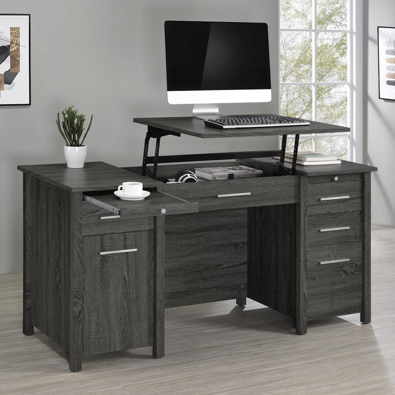 Coaster Furniture Dylan 801576 Lift Top Office Desk - Weathered Grey IMAGE 9