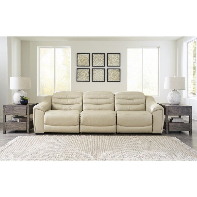 Signature Design by Ashley Center Line Power Reclining Leather Look 3 pc Sectional U6340558/U6340546/U6340562 IMAGE 2