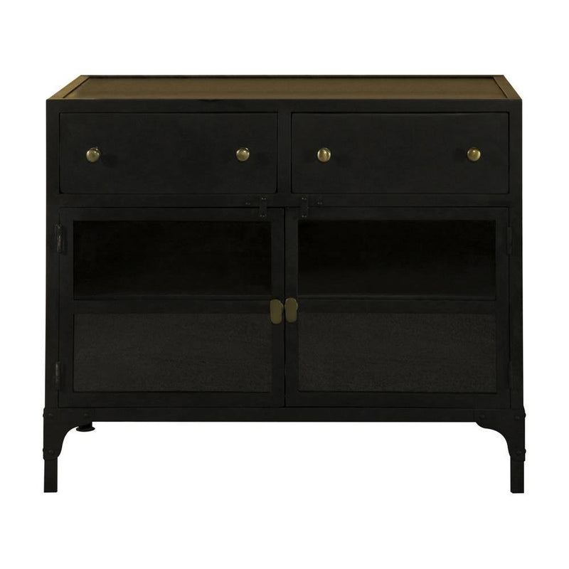 Coaster Furniture 951761 2-drawer Accent Cabinet with Glass Doors - Black IMAGE 3