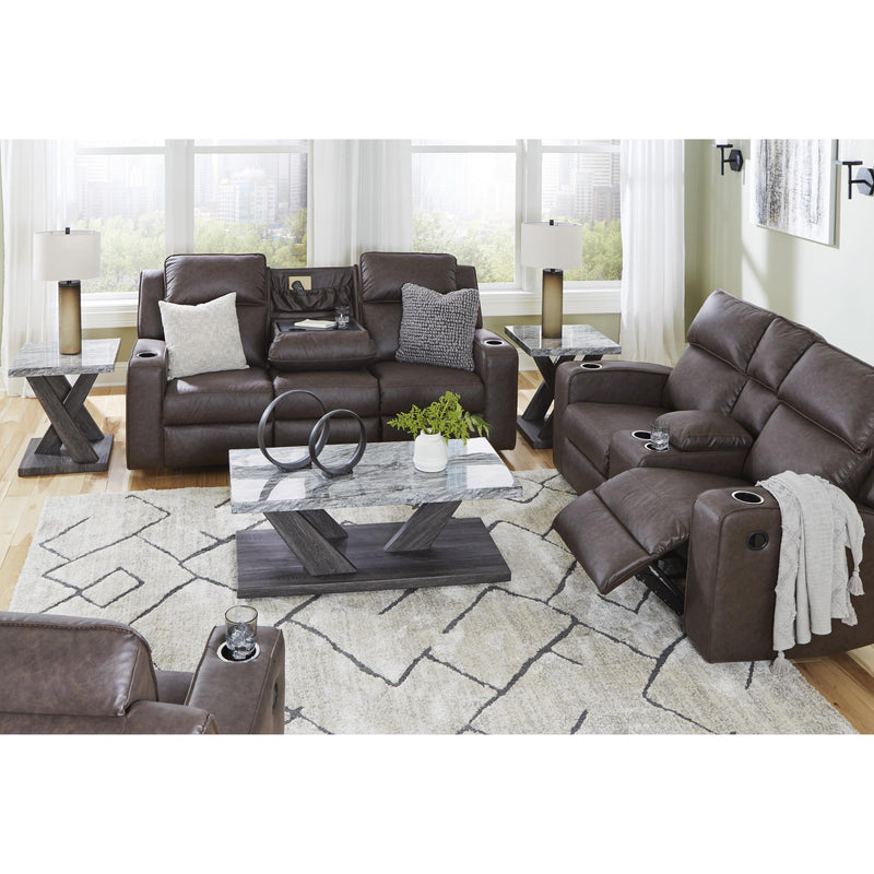 Signature Design by Ashley Lavenhorne Reclining Leather Look Sofa 6330689 IMAGE 10