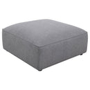  Coaster Furniture Jennifer 551596 Square Upholstered Ottoman - Grey IMAGE 1