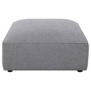  Coaster Furniture Jennifer 551596 Square Upholstered Ottoman - Grey IMAGE 2